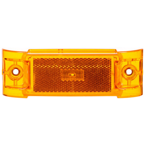 21056Y 21 SERIES, LED, YELLOW RECTANGULAR, 3 DIODE, MARKER CLEARANCE LIGHT, PC, 2 SCREW, REFLECTORIZED, FIT 'N FORGET M/C, .180 BULLET TERMINAL/RING TERMINAL, 24V, KIT