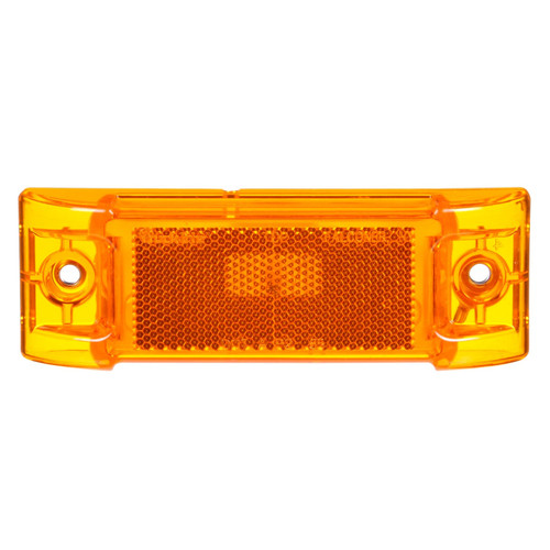 21201Y SUPER 21, INCANDESCENT, YELLOW RECTANGULAR, 1 BULB, MARKER CLEARANCE LIGHT, P2, 2 SCREW, REFLECTORIZED, SUPER 21 PLUG, 12V