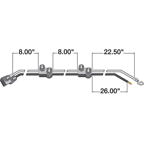 93906 C/M LAMP HARNESS-6"" CENTERS