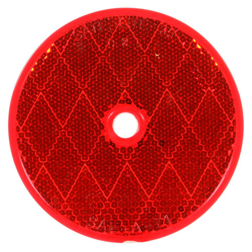 98006R 3" ROUND, RED, REFLECTOR, 1 SCREW/NAIL/RIVET