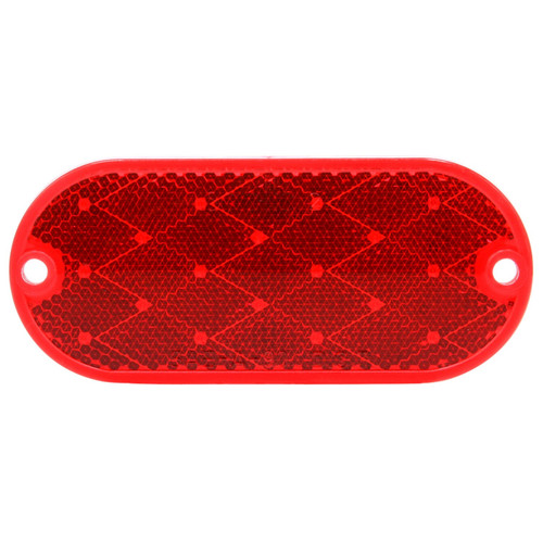 98031R OVAL, RED, REFLECTOR, 2 SCREW