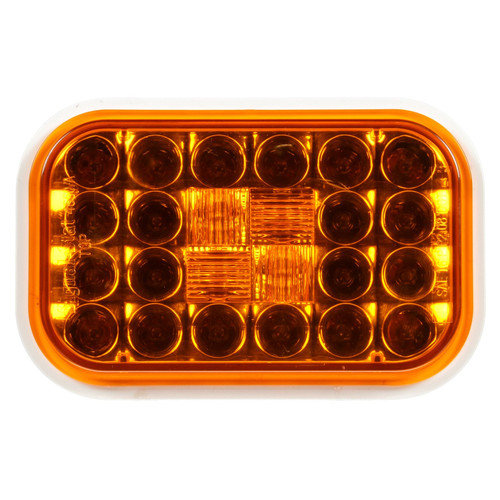 Truck-Lite 4550A - Signal-Stat Led Yellow Rectangular 24 Diode Rear Turn Signal Pl-3 12V
