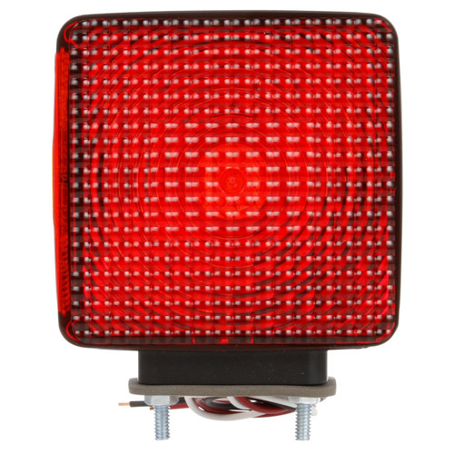 Truck-Lite 4742 - Signal-Stat Incandescent Red/Yellow Square Dual Face Vertical Mount Side Marker Pedestal Light