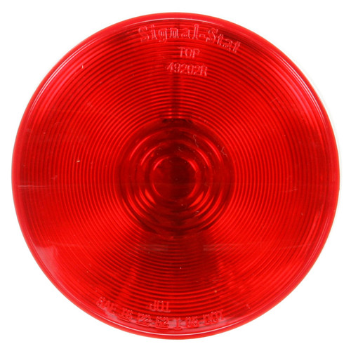 Truck-Lite 49202R - 40 Series Incandescent Red Round Stop Turn Tail Light, Male Pin, 12V