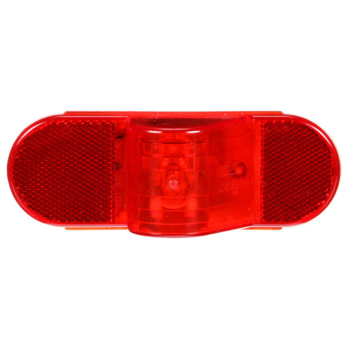 Truck-Lite 60215R - 60 Series Horizontal Mount Incandescent Red Oval One Bulb Marker Clearance Light Kit