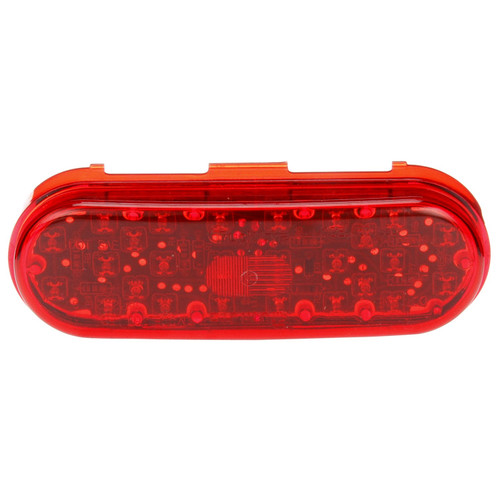 60260R 60 SERIES, LED, HIGH MOUNTED STOP LIGHT, 26 DIODE, OVAL RED POLYCARBONATE, FIT 'N FORGET S.S., 12V