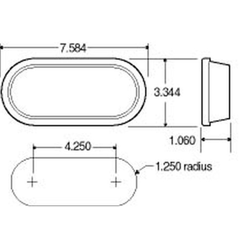 60403 OPEN BACK, BLACK GROMMET FOR 60 SERIES AND 2 X 6 IN. OVAL LIGHTS, KIT