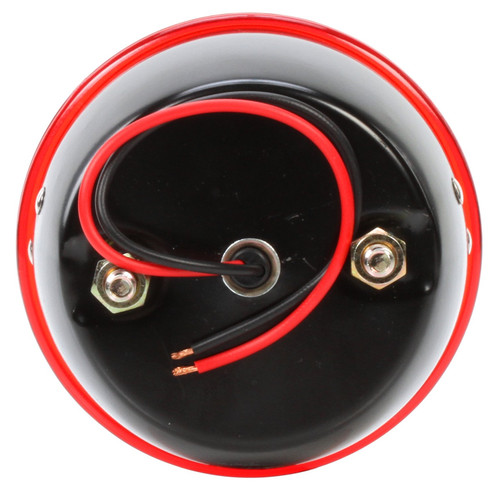 80462R 80 SERIES, INCANDESCENT, RED, ROUND, 1 BULB, STOP/TURN/TAIL, BLACK BRACKET MOUNT, HARDWIRED, STRIPPED END, 12V