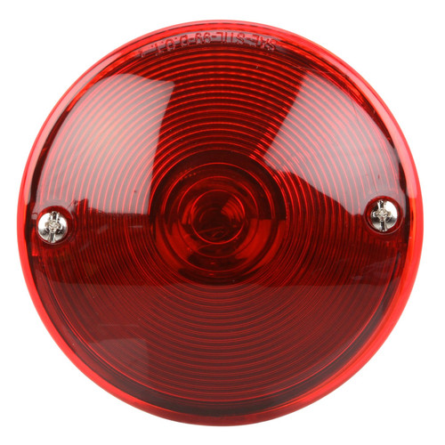 80463R 80 SERIES, INCANDESCENT, CLEAR/RED, ROUND, 1 BULB, STOP/TURN/TAIL, HARDWIRED, STRIPPED END, 12V