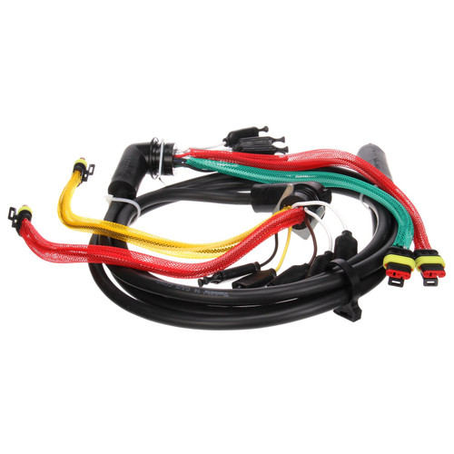 88930 88 SERIES, 14 PLUG, REAR, 55 IN. LICENSE, TURN SIGNAL HARNESS, W/ S/T/T, M/C, AUXILIARY, TAIL BREAKOUT, 14 GAUGE, MALE 6 POLE PLUG, RIGHT ANGLE PL-3, FEMALE .180 BULLET
