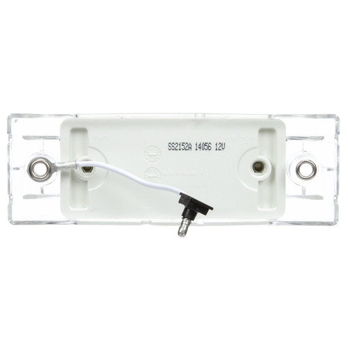 Truck-Lite 2152A - Signal-Stat LED Clear Yellow Rectangular 8 Diode Marker Clearance Light, P2, 2 Screw, Hardwired, Stripped End, 12V