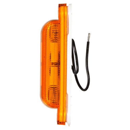 Truck-Lite 26312Y - 26 Series Incandescent Yellow Oval Two-Bulb Marker Clearance Light - P2 Rated, Two-Screw Mount, Hardwired, Stripped End, 12V