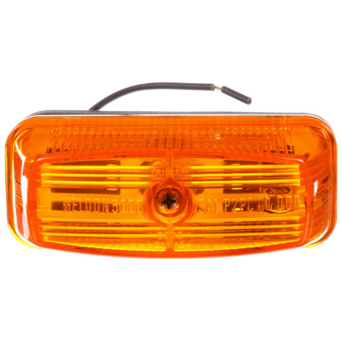 26353Y 26 SERIES, INCANDESCENT, YELLOW RECTANGULAR, 1 BULB, MARKER CLEARANCE LIGHT, PC, BRACKET MOUNT, HARDWIRED, STRIPPED END, 12V, KIT