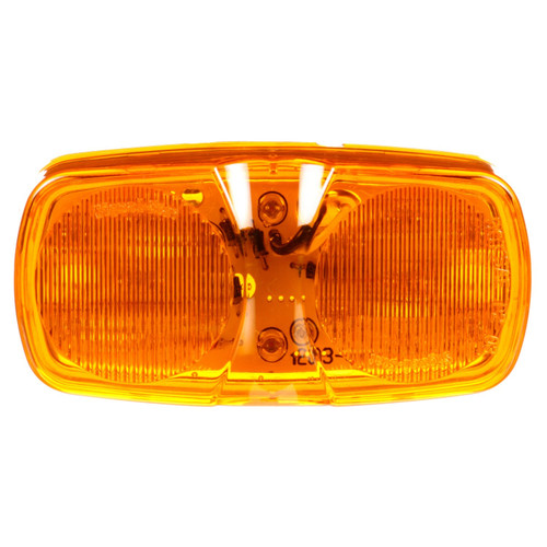 2660A SIGNAL-STAT, LED, YELLOW RECTANGULAR, 16 DIODE, MARKER CLEARANCE LIGHT, P2, 2 SCREW, HARDWIRED, BLUNT CUT, 12V
