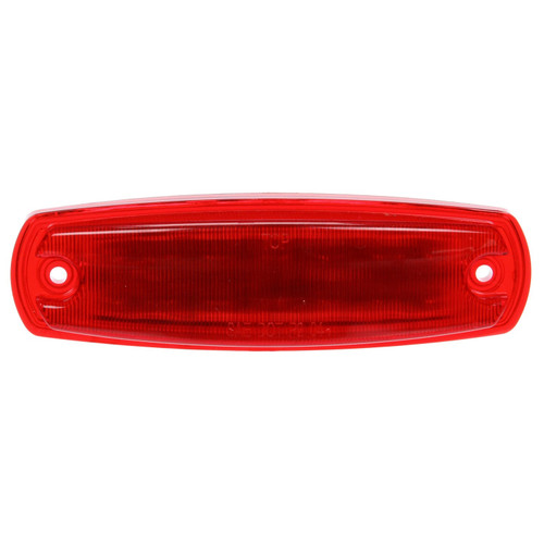 2673 SIGNAL-STAT, LED, RED RECTANGULAR, 12 DIODE, MARKER CLEARANCE LIGHT, P2, CHROME ABS 2 SCREW, HARDWIRED, RING TERMINAL/STRIPPED END, 12V, KIT