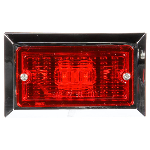 2675 SIGNAL-STAT, LED, RED RECTANGULAR, 2 DIODE, MARKER CLEARANCE LIGHT, P2, 2 SCREW, HARDWIRED, RING TERMINAL/STRIPPED END, 12V
