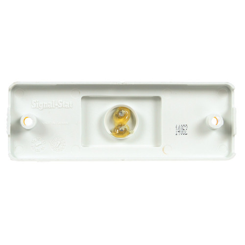 29202Y 21 SERIES, INCANDESCENT, YELLOW RECTANGULAR, 2 BULB, MARKER CLEARANCE LIGHT, PC, 2 SCREW, MALE PIN, 12V