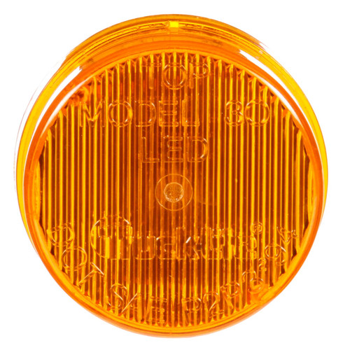 30050Y 30 SERIES, LED, YELLOW ROUND, 2 DIODE, MARKER CLEARANCE LIGHT, P3, BLACK PVC GROMMET MOUNT, FIT 'N FORGET M/C, FEMALE PL-10, 12V, KIT