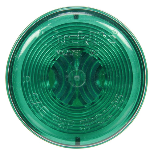 30200G 30 SERIES, INCANDESCENT, GREEN ROUND, 1 BULB, MARKER CLEARANCE LIGHT, PC, PL-10, 12V