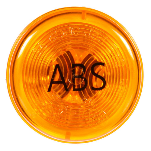 Truck-Lite 30257Y - 30 Series ABS Incandescent Yellow Round Single Bulb Marker Clearance Light, PC, PL-10, 12V