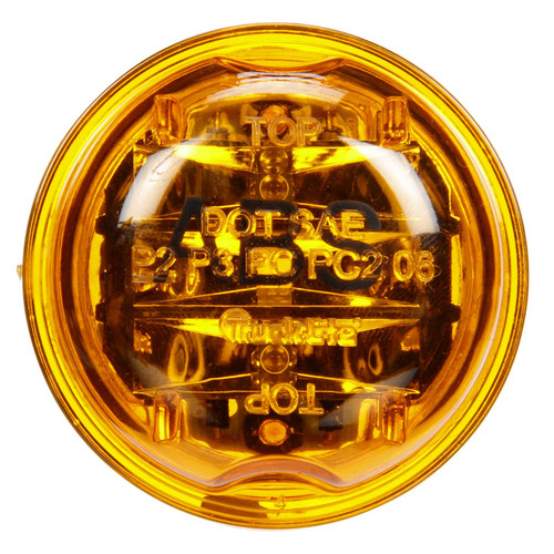 Truck-Lite 30264Y - 30 Series ABS High Profile LED Yellow Round 8 Diode Marker Clearance Light, PC2 PL-10 12V