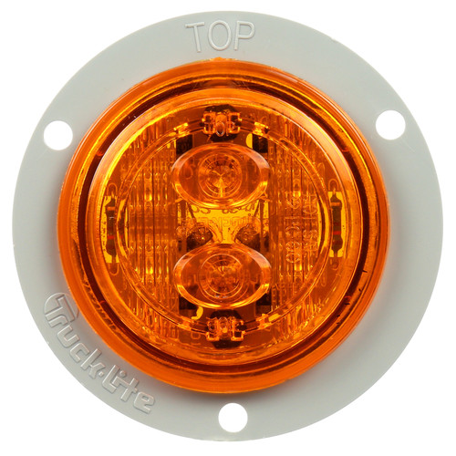 Truck-Lite 30289Y - 30 Series Low Profile LED Yellow Round 6 Diode Marker Clearance Light with Polycarbonate Flange - 12V