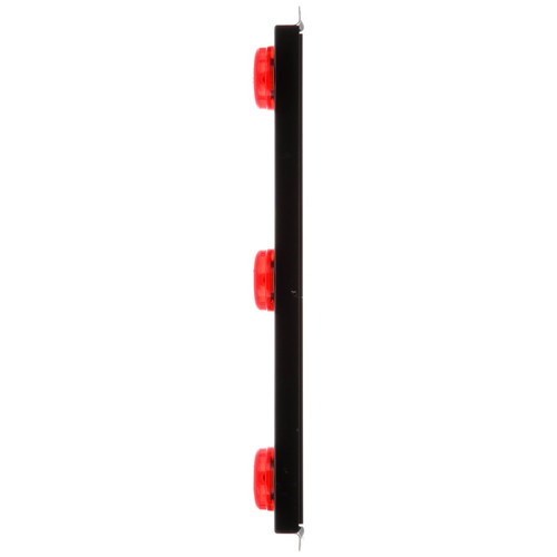 30740R 30 SERIES, INCANDESCENT, IDENTIFICATION BAR, ROUND, RED, 3 LIGHTS, 6" CENTERS, BLACK, 12V, KIT