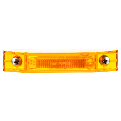 35200Y 35 SERIES, LED, YELLOW RECTANGULAR, 2 DIODE, MARKER CLEARANCE LIGHT, P2, 2 SCREW, FIT 'N FORGET M/C, 12V