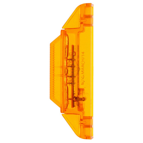 35880Y 35 SERIES, LED, YELLOW RECTANGULAR, 1 DIODE, MARKER CLEARANCE LIGHT, P2, 2 SCREW, DIAMOND SHELL, FIT 'N FORGET M/C, 12V