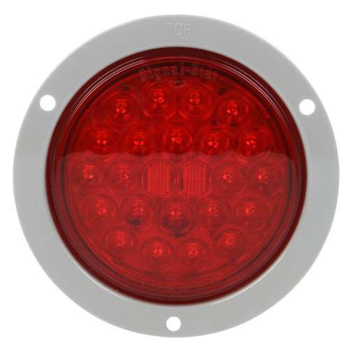 4053 SIGNAL-STAT, LED, RED, ROUND, 24 DIODE, STOP/TURN/TAIL, GRAY FLANGE, PL-3, 12V