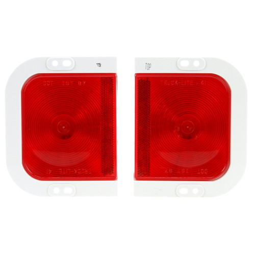 Truck-Lite 41007R - 41 Series Universal Incandescent Red Rectangular Stop Turn Tail Light Kit