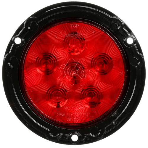 44036R SUPER 44, LED, RED, ROUND, 6 DIODE, STOP/TURN/TAIL, BLACK FLANGE MOUNT, FIT 'N FORGET S.S., STRAIGHT PL-3 FEMALE, 12V, KIT