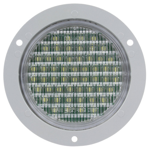 44235C SUPER 44, LED, CLEAR ROUND, 54 DIODE, BACK-UP LIGHT, GRAY FLANGE MOUNT, FIT 'N FORGET S.S., 12V