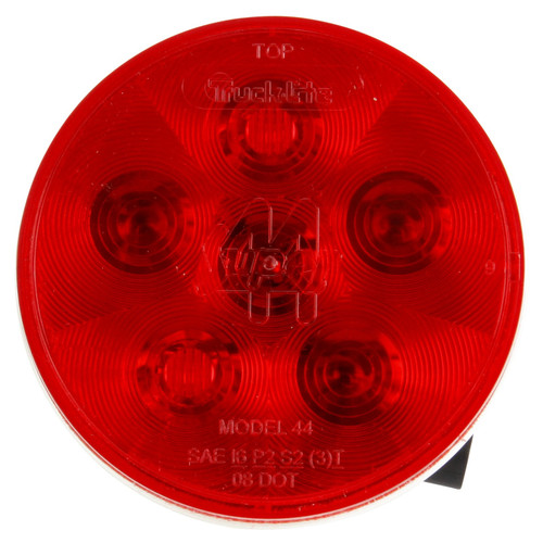 44353R SUPER 44, LED, RED, ROUND, 6 DIODE, STOP/TURN/TAIL, HARDWIRED, FIT 'N FORGET S.S., 12V
