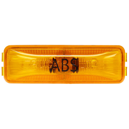 19205Y 19 SERIES, ABS, INCANDESCENT, YELLOW RECTANGULAR, 2 BULB, MARKER CLEARANCE LIGHT, PC, 19 SERIES MALE PIN, 12V