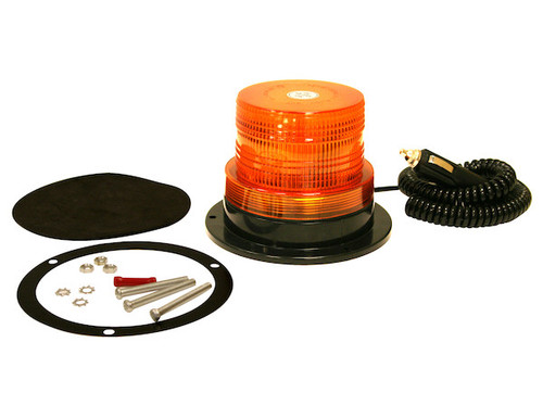 Buyers SL500A - 4 Inch Wide Amber Incandescent Magnetic Mount Mini Strobe Beacon with 2 Flash Patterns