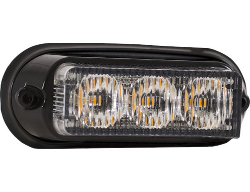 Buyers 8891120 - 4 Inch LED Amber Strobe Light with 19 Flash Patterns, Synchronous & Alternating Functions, SAE J595 Class 1, IP67 Rated