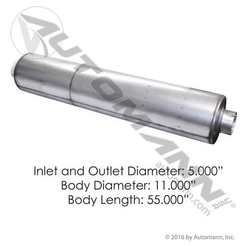 562.U6511 5"ID PETERBILT 11X55 MUFFLER