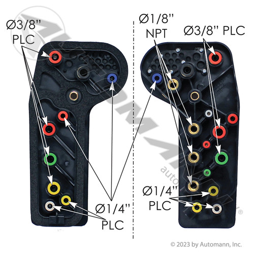 170.1015 FREIGHTLINER AIR MANIFOLD JUNCTION BLOCK BULKHEAD