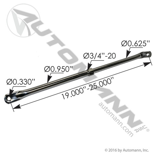 563.9104 ADJUSTABLE MIRROR BRACKET 19" TO 25"