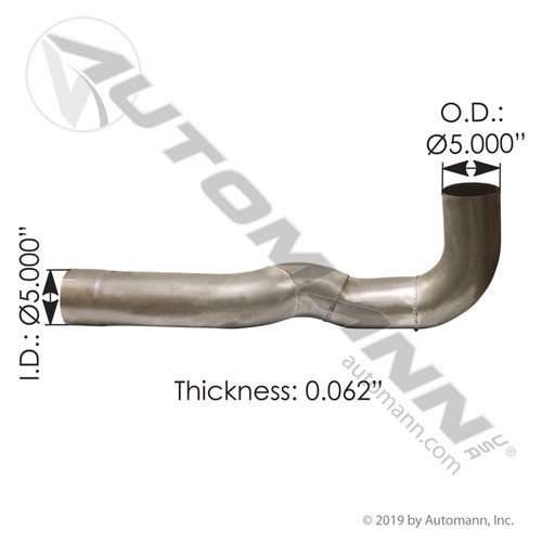 562.U7515501A 5"4-BEND ID/OD FLAT LEFT AL