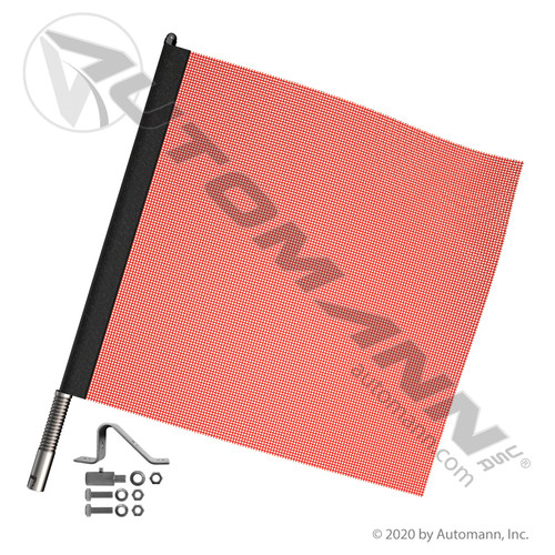 571.SF196EZ-K RED VINYL MESH WARNING FLAG QUICK MOUNT KIT