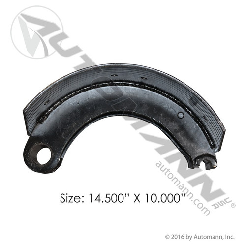 142.459281 14.5" X 10" CAST UNLINED BRAKE SHOE