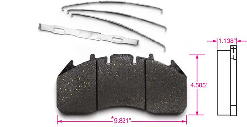 DSHP1311 MERITOR EX225 H AIR DISC BRAKE PADS SET