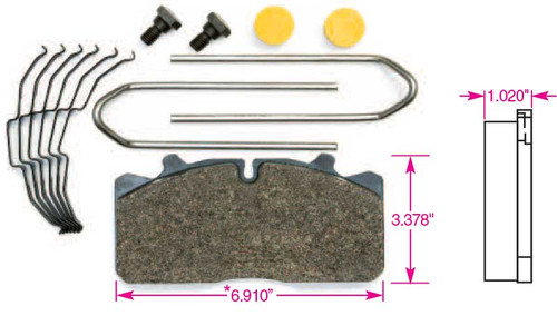 DSHP1518 WABCO PAN 17 AIR DISC BRAKE PADS SET