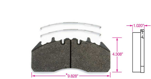 DSTP1708 MERITOR ELSA 225-3 AIR DISC BRAKE PADS SET