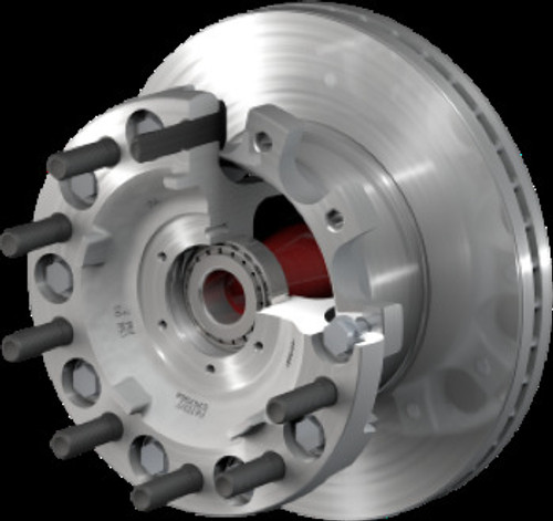 ConMet 10083190 - Aluminum PreSet Hub & Rotor Assembly, FF Front Hub, HP10, 6600 PG Rating, Disc Brake