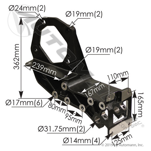 MPB7551L PETE PETERBILT HANGER LH