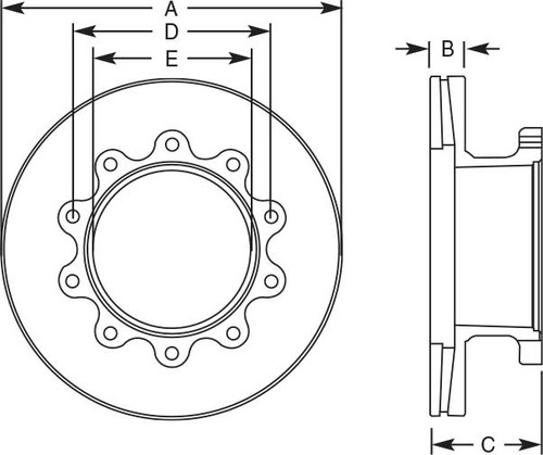 RB053 MERITOR EX225 AIR DISC BRAKE ROTOR