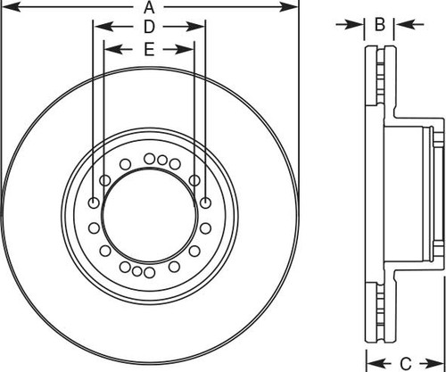 RB060 BENDIX PREVOST AIR DISC BRAKE ROTOR SB7 SN7